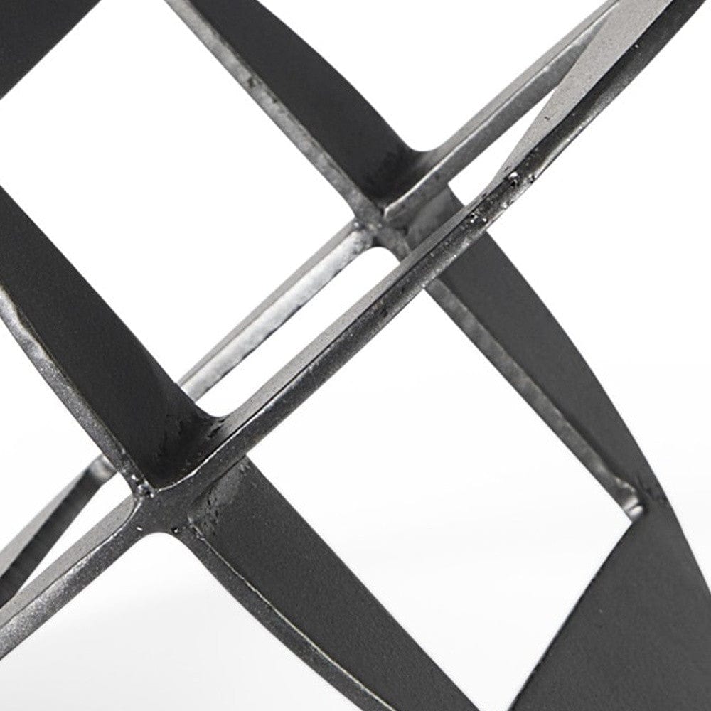 Petite Black Metal Geometric Decor Piece - Homeroots