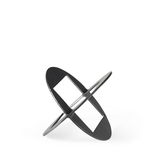 Petite Black Metal Geometric Decor Piece - Homeroots