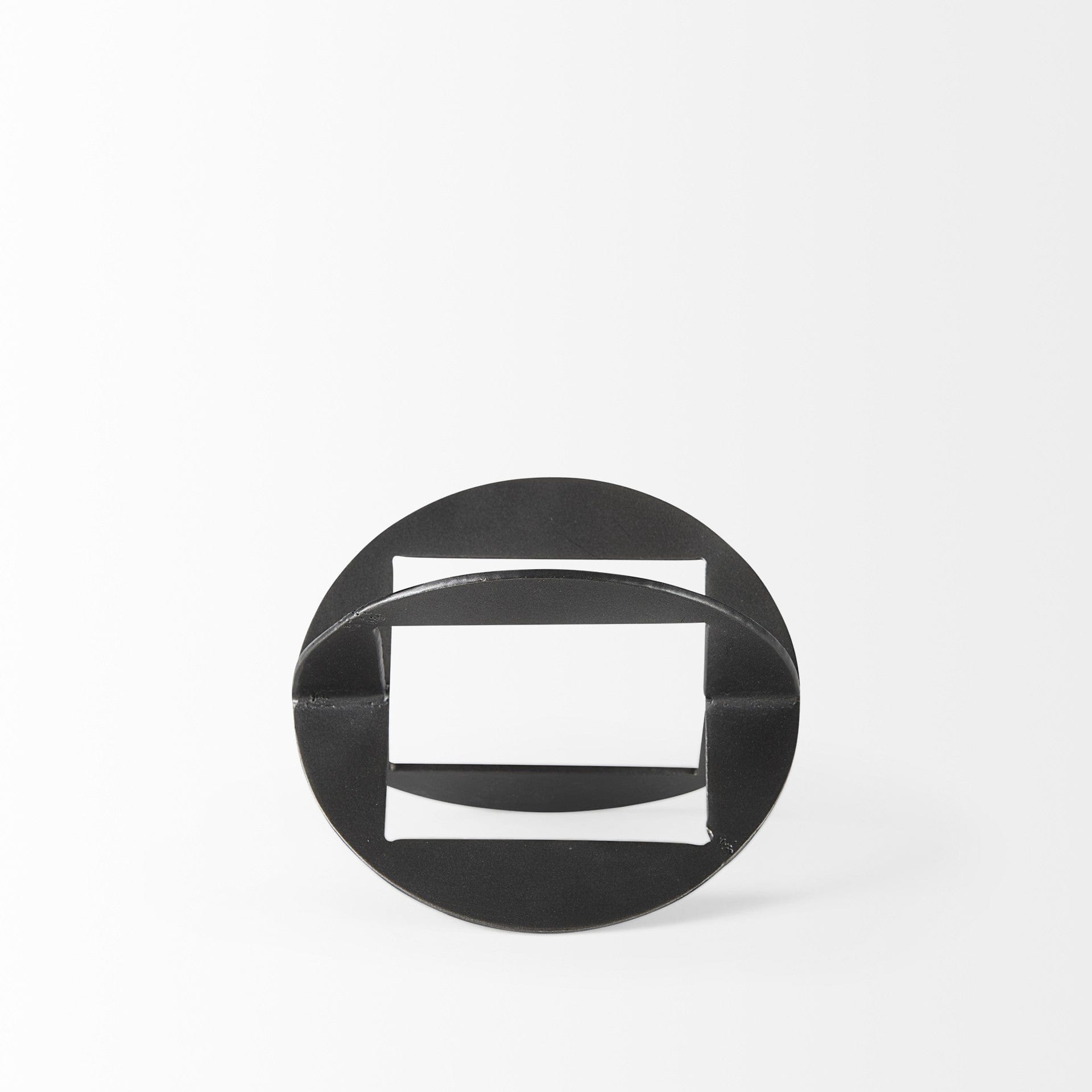 Petite Black Metal Geometric Decor Piece - Homeroots