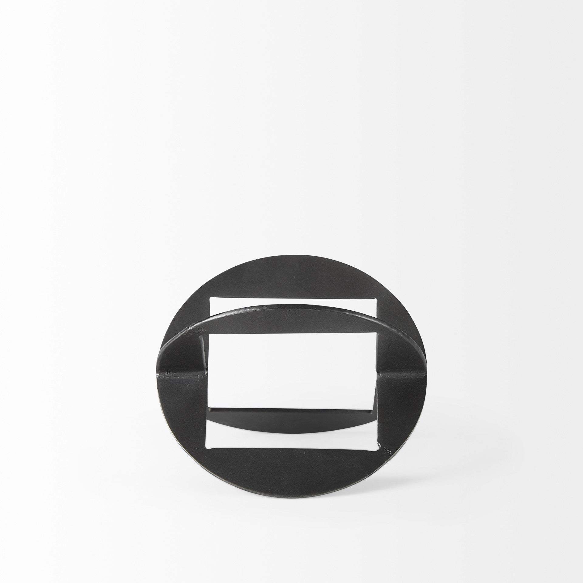 Petite Black Metal Geometric Decor Piece - Homeroots - Flyclothing LLC