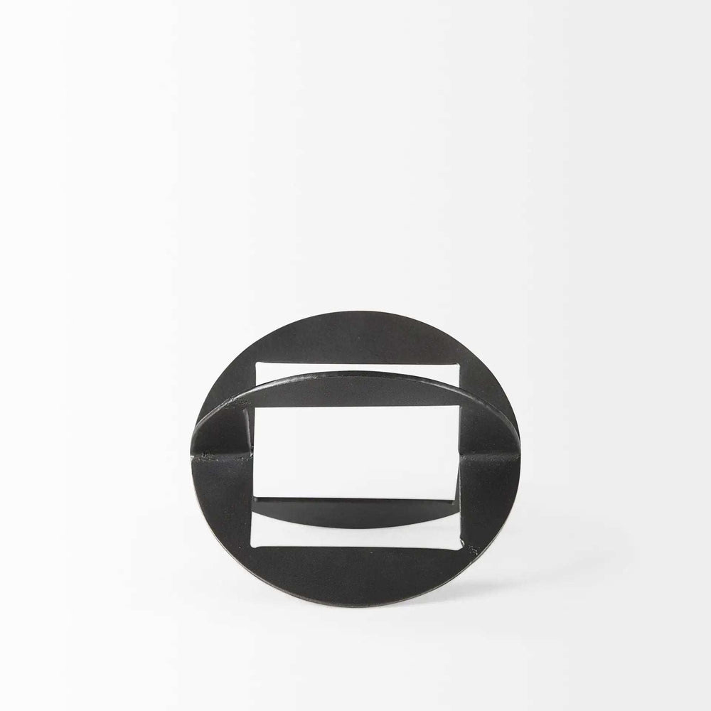 Petite Black Metal Geometric Decor Piece - Homeroots - Flyclothing LLC