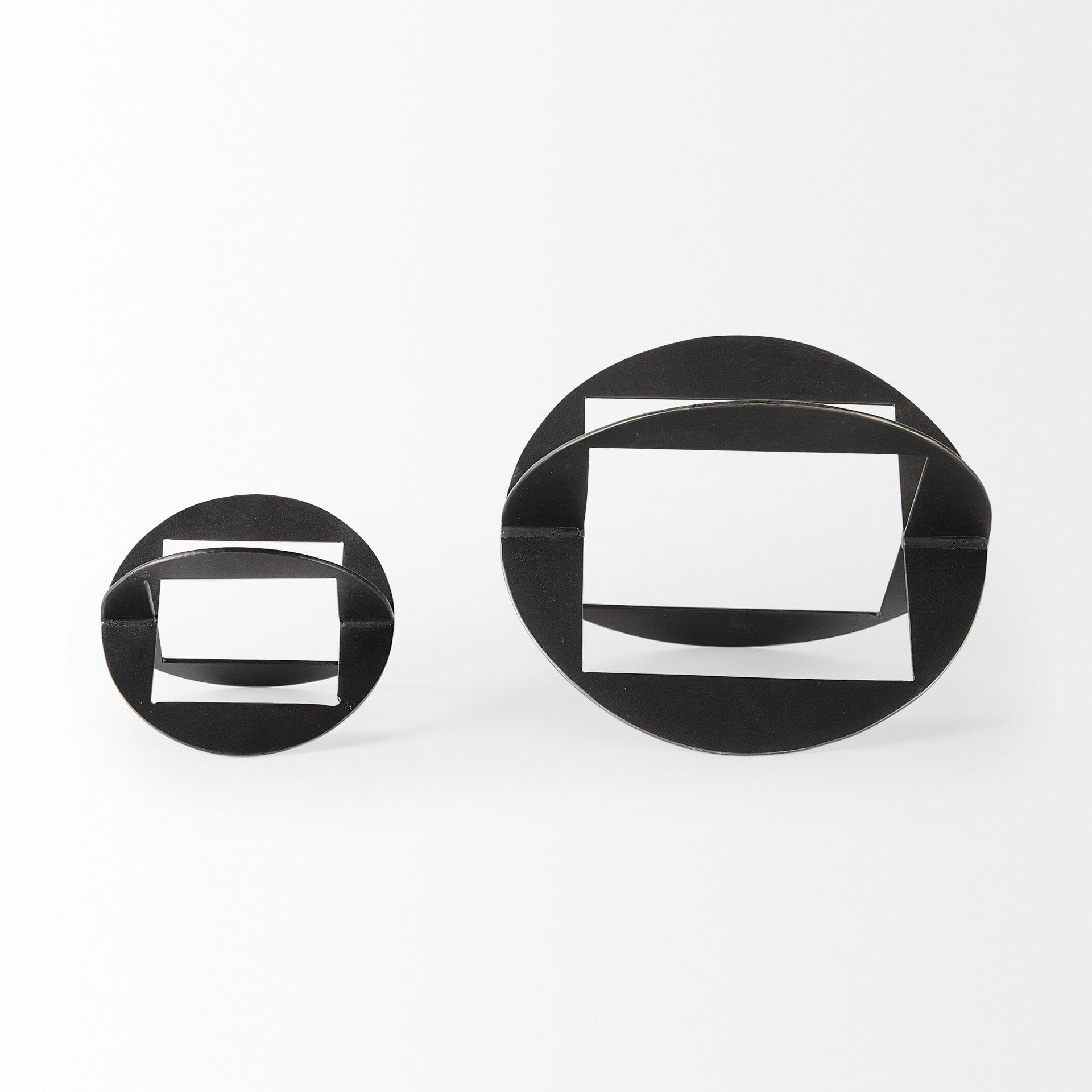 Petite Black Metal Geometric Decor Piece - Homeroots