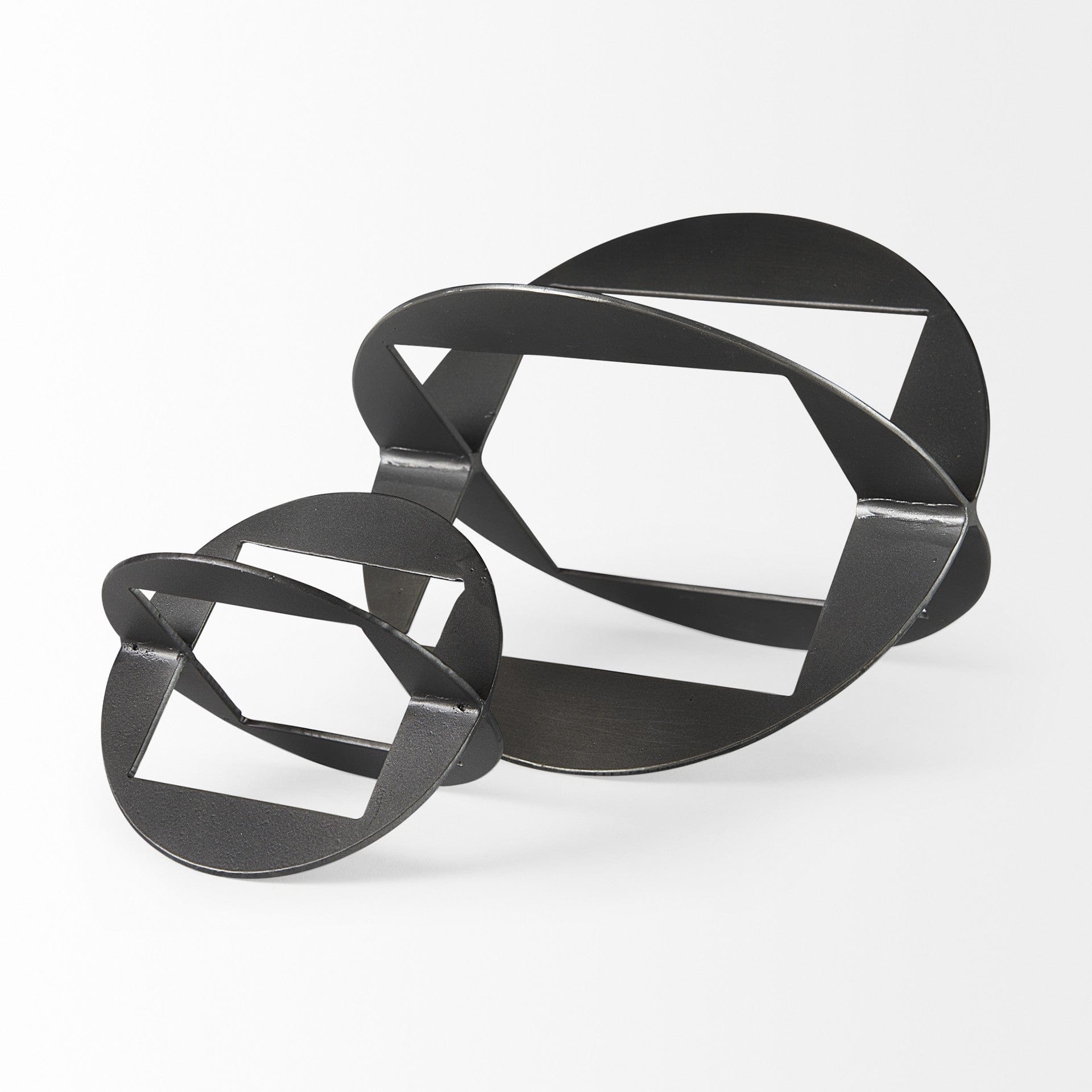 Petite Black Metal Geometric Decor Piece - Homeroots