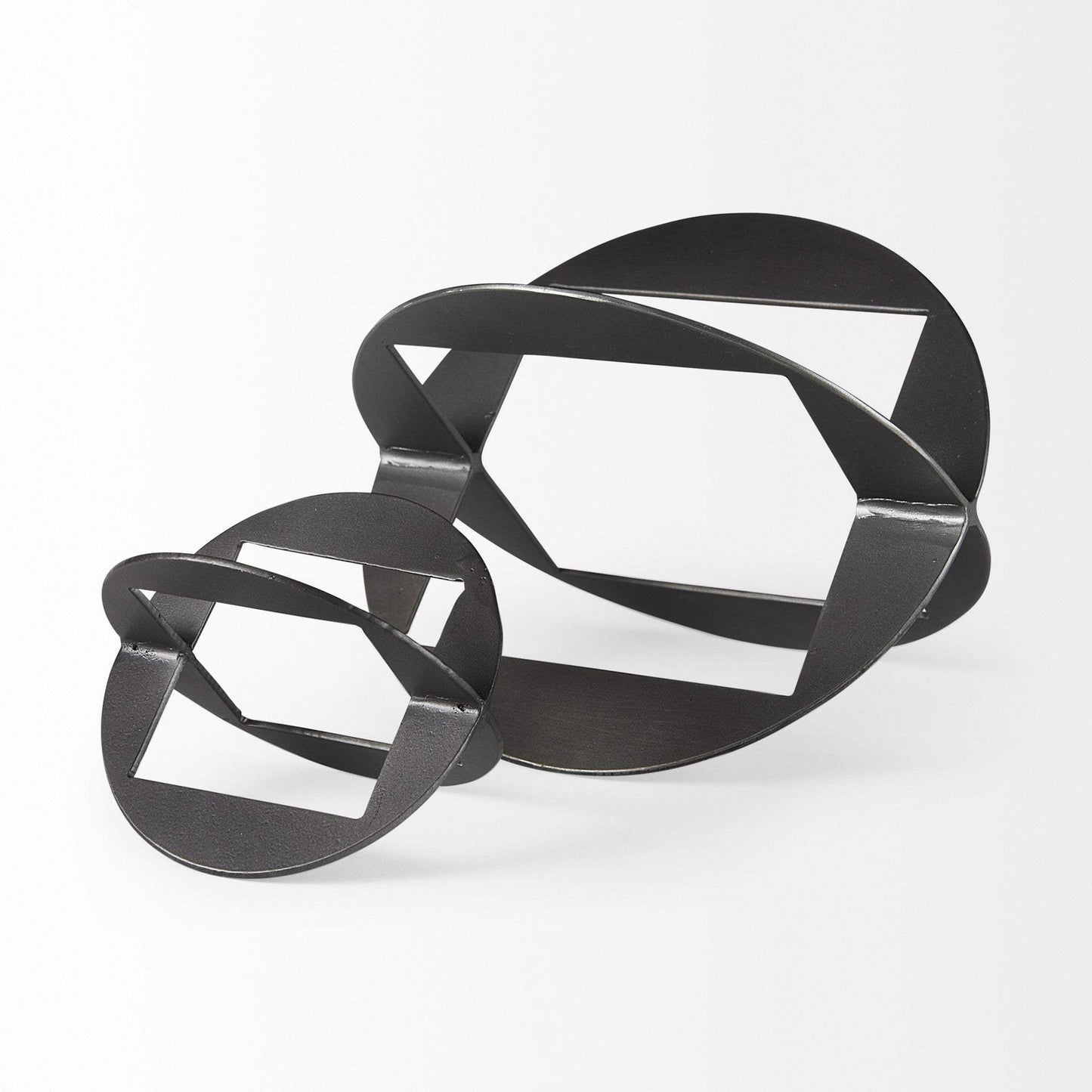 Petite Black Metal Geometric Decor Piece - Homeroots - Flyclothing LLC