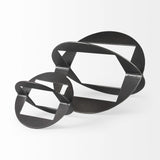 Petite Black Metal Geometric Decor Piece - Homeroots - Flyclothing LLC