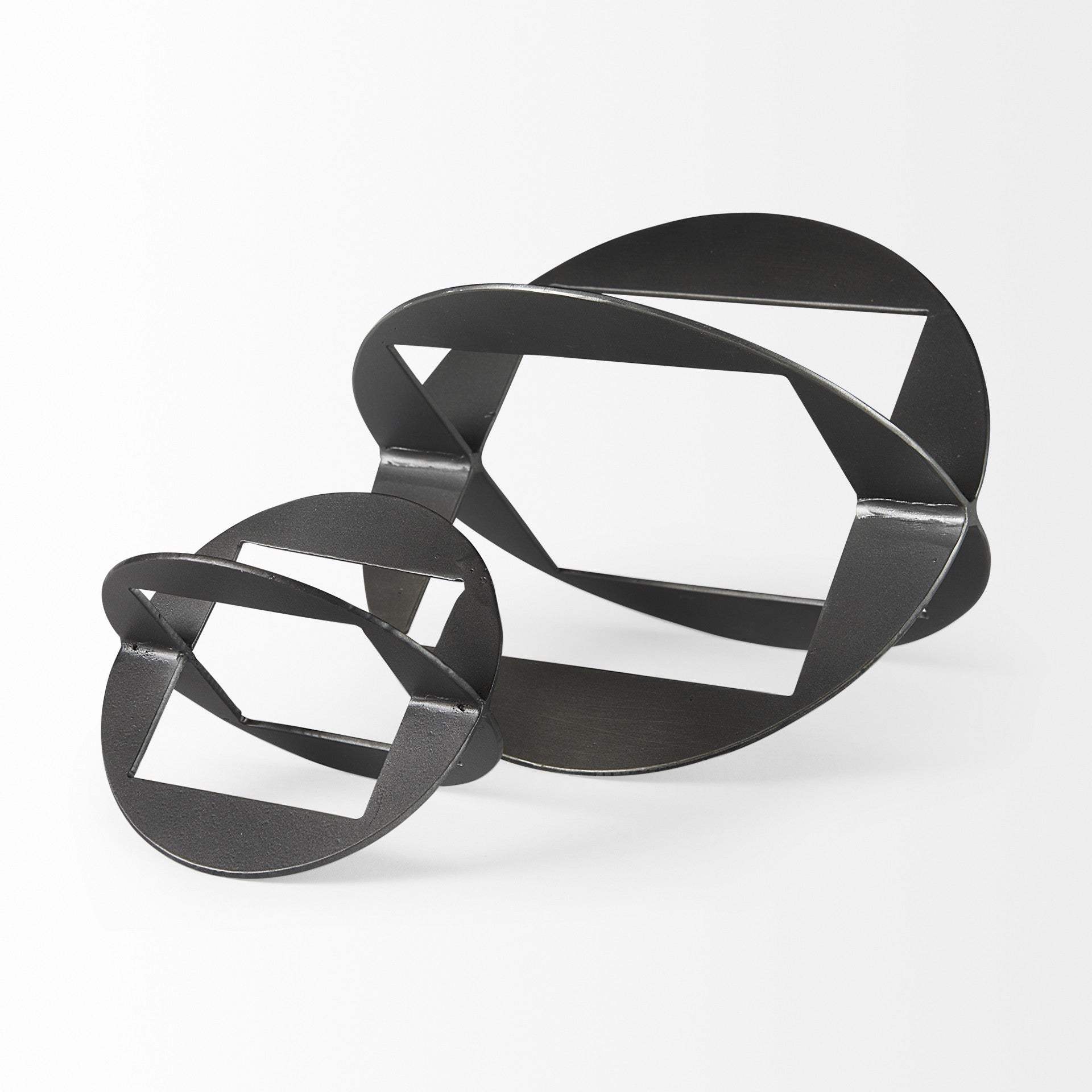 Petite Black Metal Geometric Decor Piece - Homeroots - Flyclothing LLC