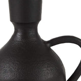 7" Black Ceramic Round Jug Vase - Homeroots - Flyclothing LLC