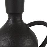 7" Black Ceramic Round Jug Vase - Homeroots