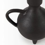 7" Black Ceramic Round Jug Vase - Homeroots - Flyclothing LLC