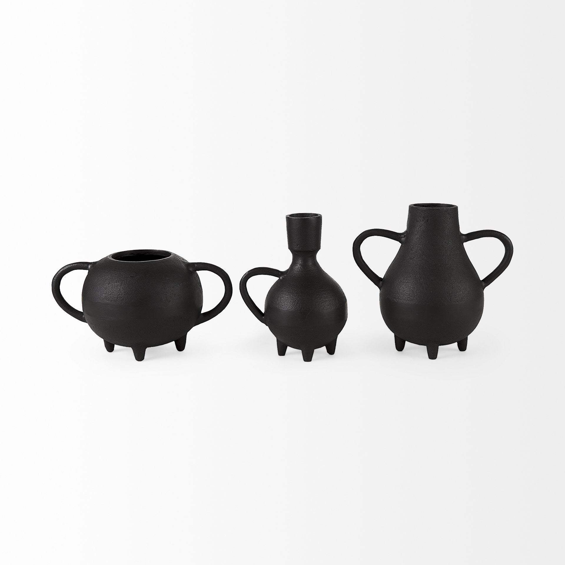 Black Matte Metal Italian Inspired Bowl - Homeroots - Flyclothing LLC