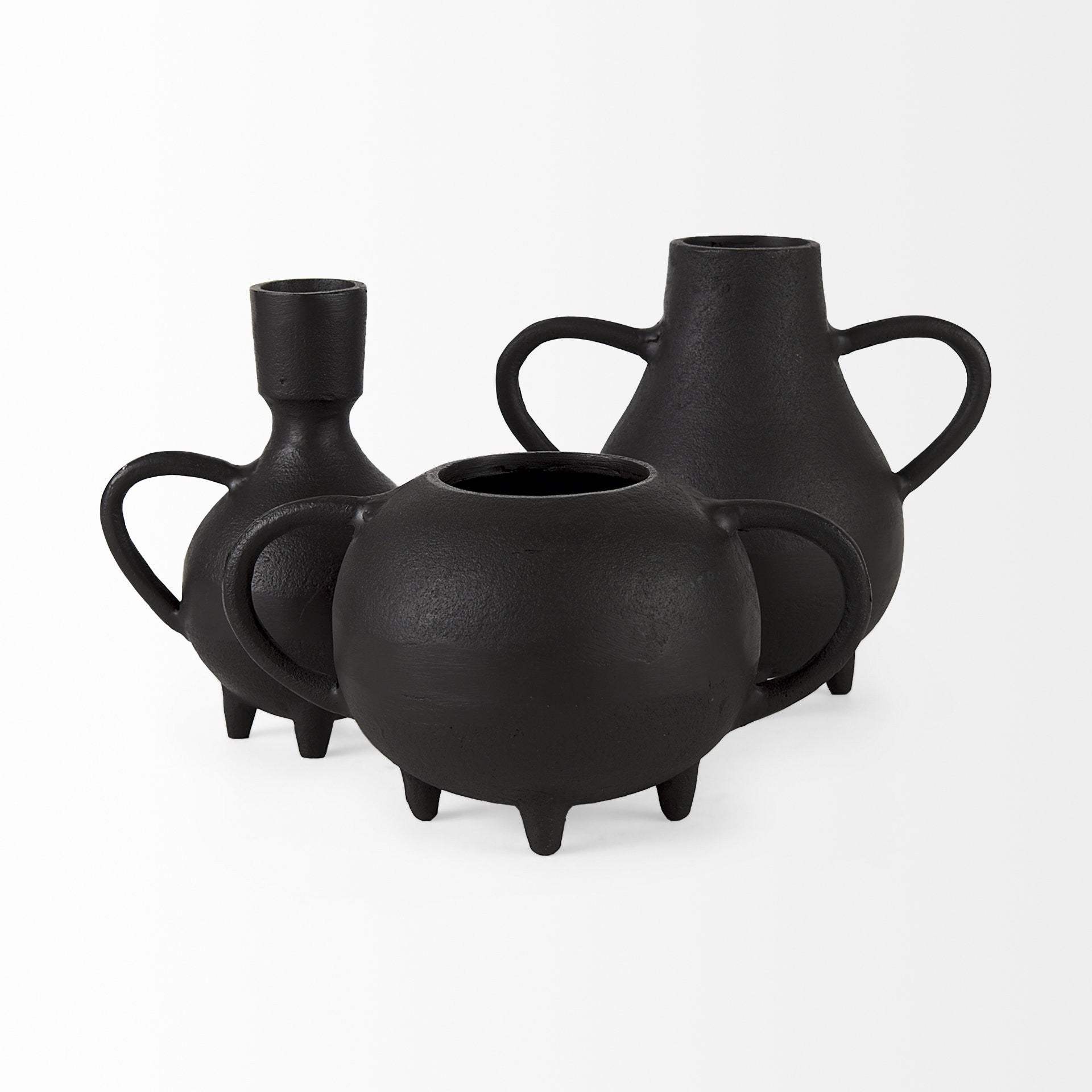 Black Matte Metal Italian Inspired Bowl - Homeroots - Flyclothing LLC