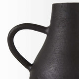 Black Matte Metal Two Handle Vase - Homeroots - Flyclothing LLC