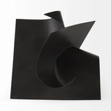 18" Contempo Antiqued Black Abstract Sculpture - Homeroots
