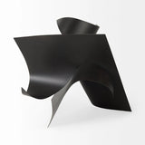 18" Contempo Antiqued Black Abstract Sculpture - Homeroots