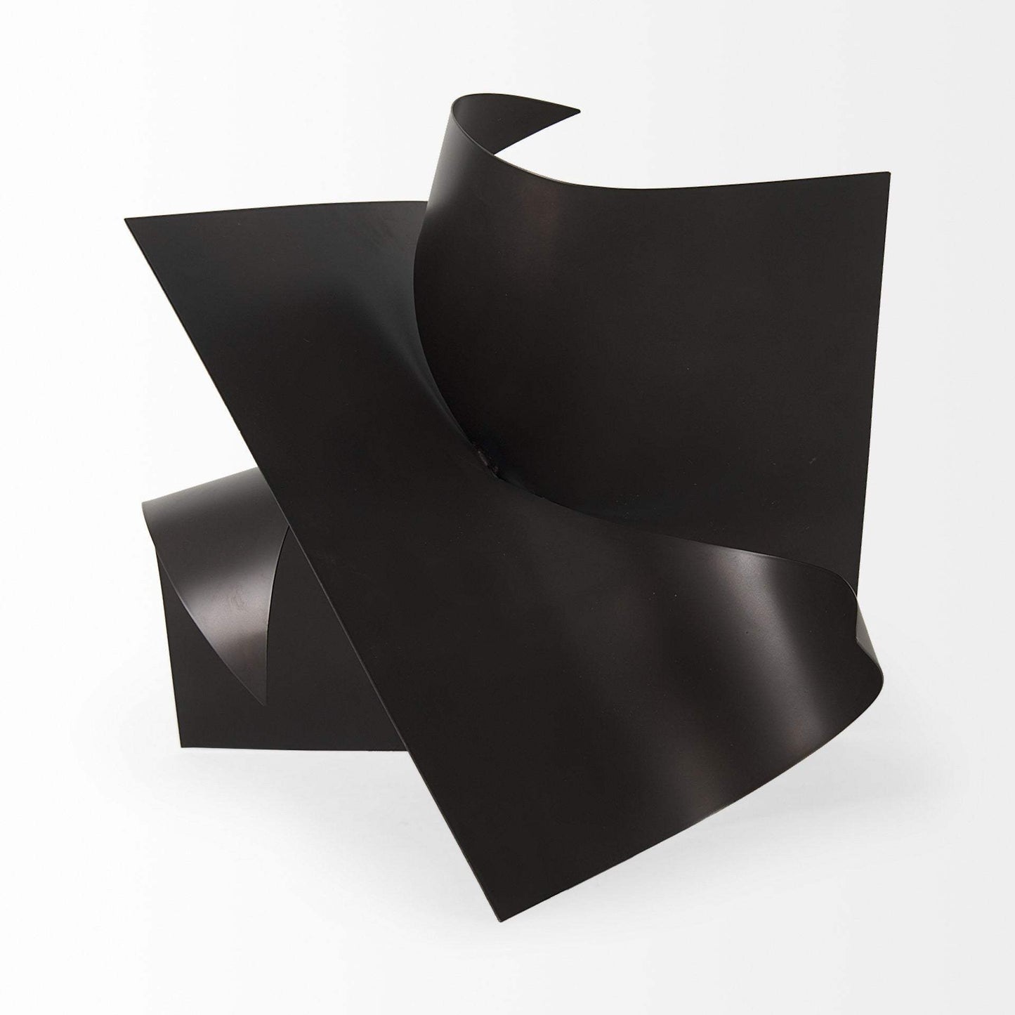 18" Contempo Antiqued Black Abstract Sculpture - Homeroots - Flyclothing LLC