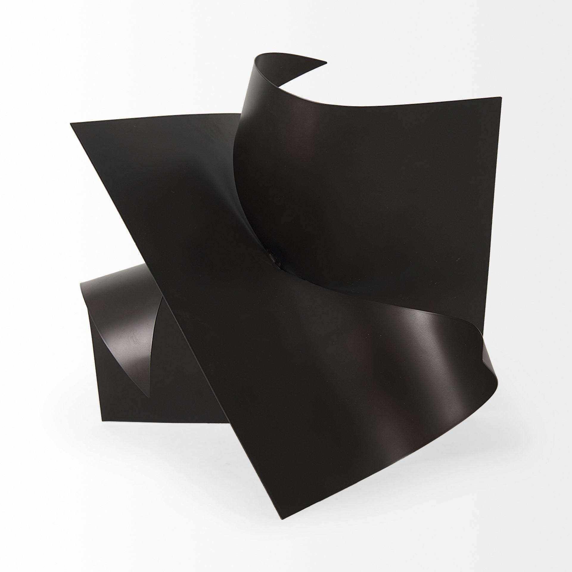 18" Contempo Antiqued Black Abstract Sculpture - Homeroots - Flyclothing LLC