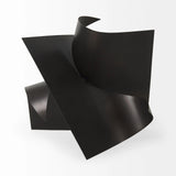 18" Contempo Antiqued Black Abstract Sculpture - Homeroots