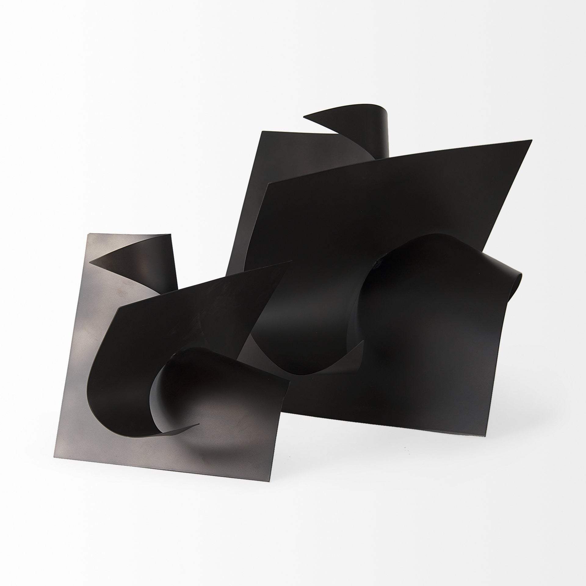 18" Contempo Antiqued Black Abstract Sculpture - Homeroots - Flyclothing LLC