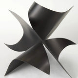 18" Contempo Antiqued Black Abstract Sculpture - Homeroots