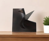 18" Contempo Antiqued Gold Abstract Sculpture - Homeroots