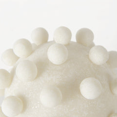 6" Ivory Knobby Nubs Resin Sphere - Homeroots