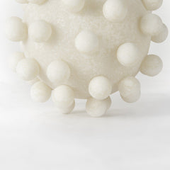 6" Ivory Knobby Nubs Resin Sphere - Homeroots