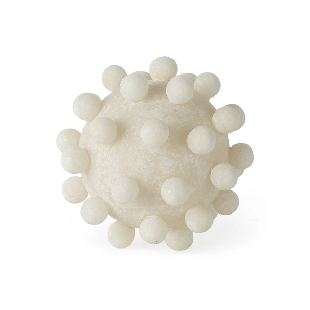 5" Ivory Knobby Nubs Resin Sphere - Homeroots