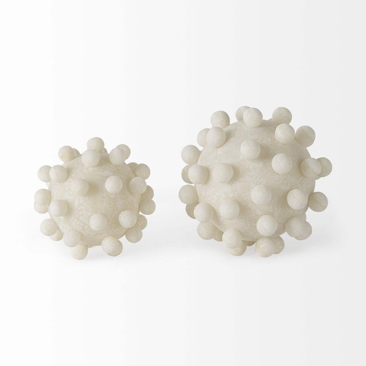 5" Ivory Knobby Nubs Resin Sphere - Homeroots - Flyclothing LLC