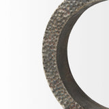 Two Ring Gray Hammered Metal Sculpture - Homeroots - Flyclothing LLC