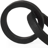 Two Ring Black Hammered Metal Sculpture - Homeroots - Flyclothing LLC