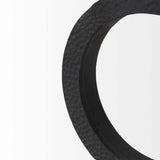 Two Ring Black Hammered Metal Sculpture - Homeroots - Flyclothing LLC