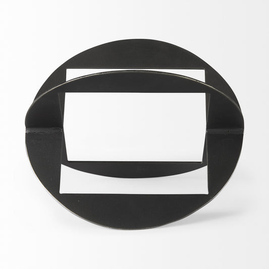 Black Metal Geometric Decor Piece