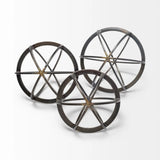 Black Metal Circular Decorative Object - Homeroots