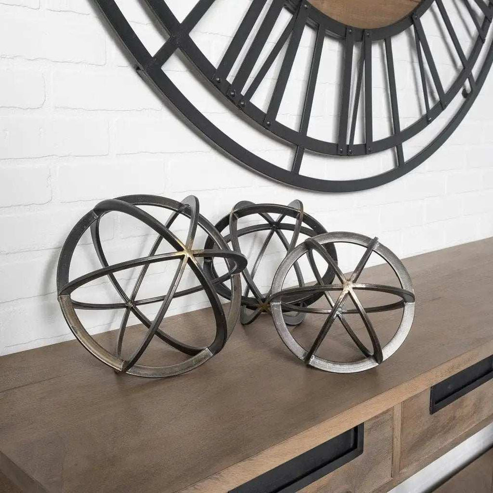 Black Metal Circular Decorative Object - Homeroots - Flyclothing LLC