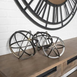 Black Metal Circular Decorative Object - Homeroots