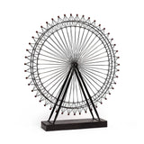 Metal And Wood London Eye Moveable Sculpture - Homeroots - Flyclothing LLC