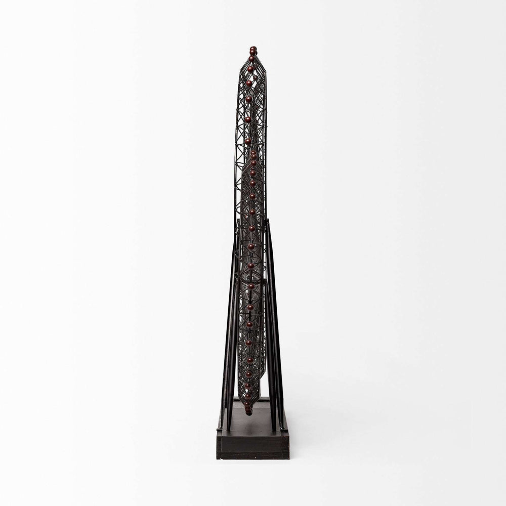 Metal And Wood London Eye Moveable Sculpture - Homeroots - Flyclothing LLC