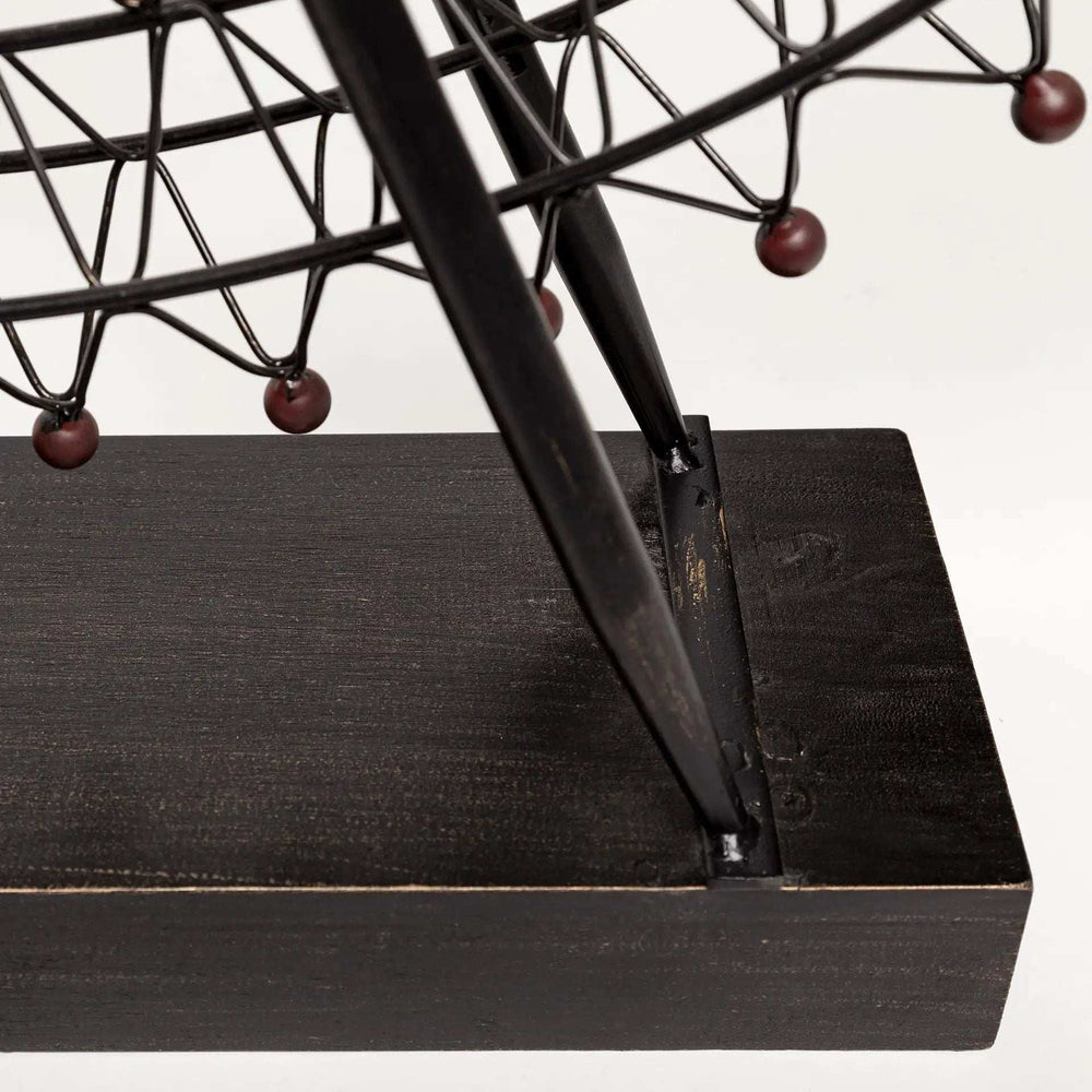 Metal And Wood London Eye Moveable Sculpture - Homeroots - Flyclothing LLC