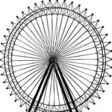 Metal And Wood London Eye Moveable Sculpture - Homeroots - Flyclothing LLC