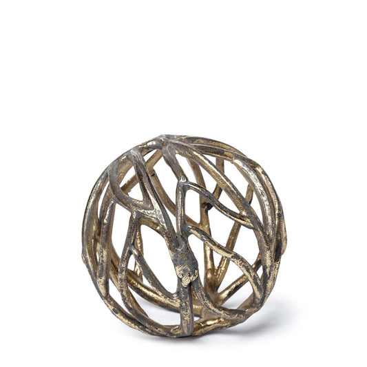 Petite Gold Metal Tree Branch Sculpture - Homeroots