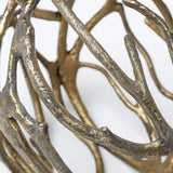 Petite Gold Metal Tree Branch Sculpture - Homeroots - Flyclothing LLC