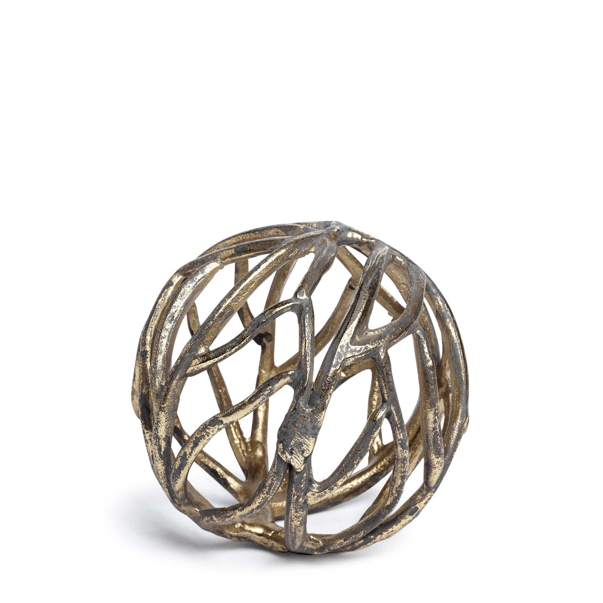 Petite Gold Metal Tree Branch Sculpture - Homeroots