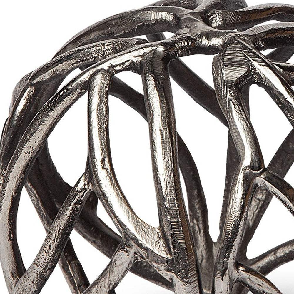 Petite Silver Metal Tree Branch Sculpture - Homeroots - Flyclothing LLC
