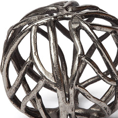 Petite Silver Metal Tree Branch Sculpture - Homeroots