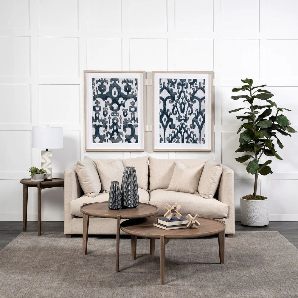 4" Brown Solid Wood Modern Abstract Tabletop Sculpture - Homeroots