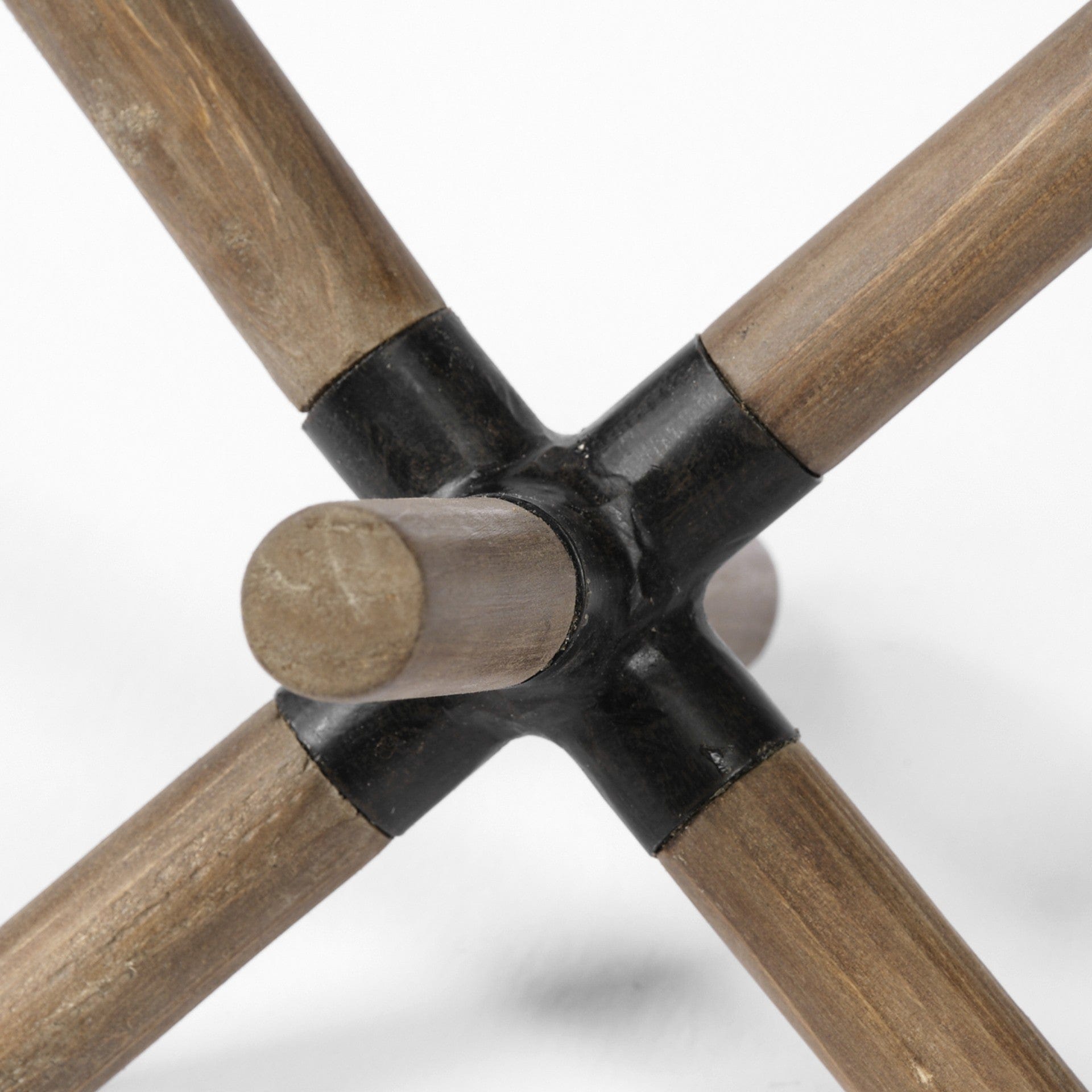 5" Brown Wood and Metal Jack Tabletop Sculpture - Homeroots