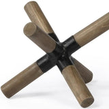 5" Brown Wood and Metal Jack Tabletop Sculpture - Homeroots