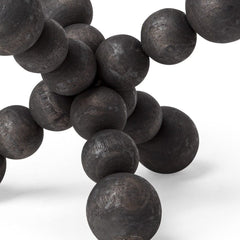 7" Black Beaded Wooden Decorative Jack - Homeroots