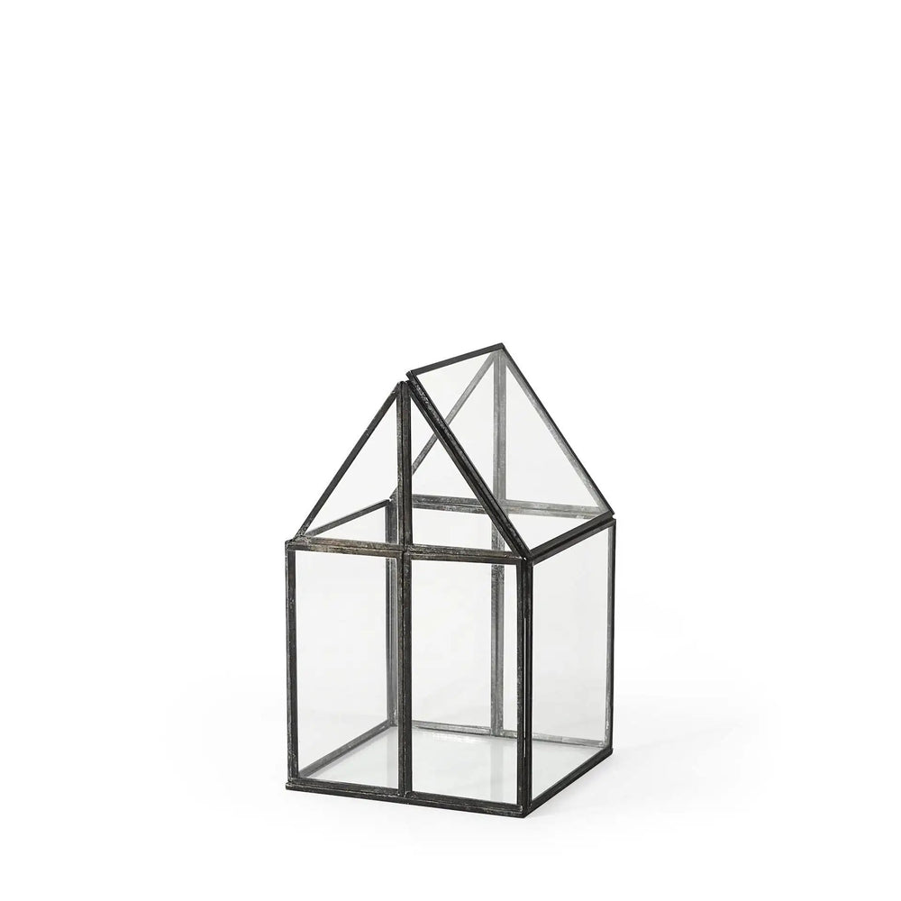 Petite House Shaped Glass Terrarium - Homeroots