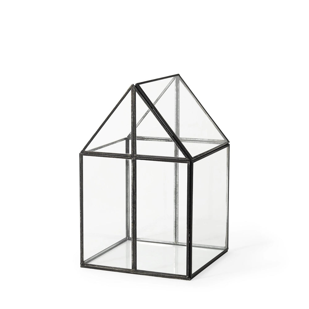House Shaped Glass Terrarium - Homeroots